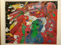 Riders Symphony 1991 42x47 Huge Original Painting by Tie-Feng Jiang - 3 Riders Symphony 1991 42x47 Huge Original Painting by Tie-Feng Jiang - 3