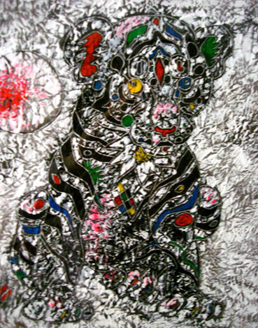 Youthful Strength Painting -  2011 33x33 - Tiger Original Painting - Tie-Feng Jiang