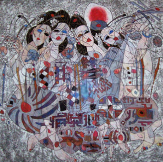 Untitled Painting 1986 50x51 Original Painting - Tie-Feng Jiang Untitled Painting 1986 50x51 Original Painting - Tie-Feng Jiang