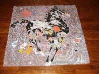 Black Horse 1988 40x40 Huge Original Painting by Tie-Feng Jiang - 2 Black Horse 1988 40x40 Huge Original Painting by Tie-Feng Jiang - 2