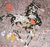 Black Horse 1988 40x40 Huge Original Painting by Tie-Feng Jiang - 0