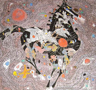 Black Horse 1988 40x40 Huge Original Painting by Tie-Feng Jiang - 1 Black Horse 1988 40x40 Huge Original Painting by Tie-Feng Jiang - 1