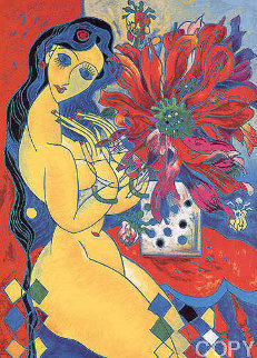 Beauty and Flowers 1994 Limited Edition Print - Tie-Feng Jiang Beauty and Flowers 1994 Limited Edition Print - Tie-Feng Jiang