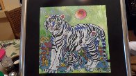 Sun Rising 1998 20x20 Original Painting by Tie-Feng Jiang - 1 Sun Rising 1998 20x20 Original Painting by Tie-Feng Jiang - 1