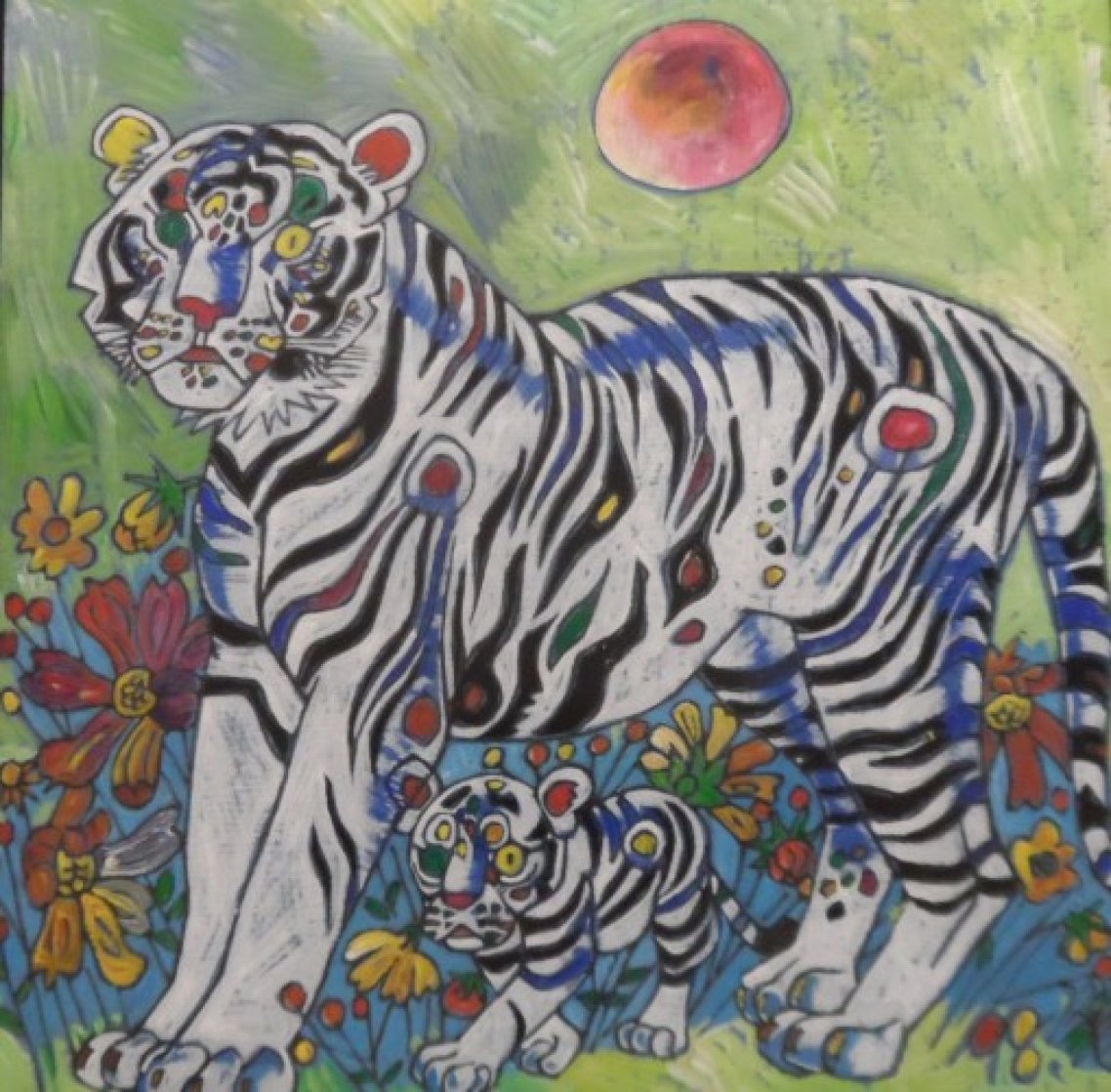 Sun Rising 1998 20x20 Original Painting by Tie-Feng Jiang Sun Rising 1998 20x20 Original Painting by Tie-Feng Jiang