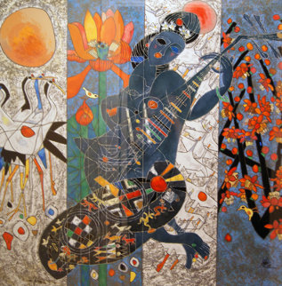 Pipa Melody 1990 Huge 49x49 Limited Edition Print - Tie-Feng Jiang Pipa Melody 1990 Huge 49x49 Limited Edition Print - Tie-Feng Jiang