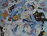 Fish World 1989 49x49 Huge Painting Original Painting by Tie-Feng Jiang - 1