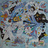Fish World 1989 49x49 Huge Original Painting by Tie-Feng Jiang - 4