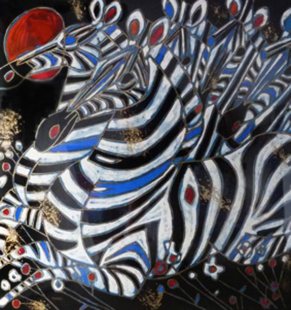 Imperial Zebras 1992 Limited Edition Print by Tie-Feng Jiang