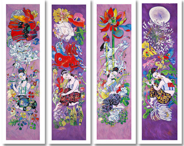 Four Songs of Spring 1999 Limited Edition Print by Tie-Feng Jiang Four Songs of Spring 1999 Limited Edition Print by Tie-Feng Jiang