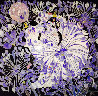 Blue Daisies 1988 53x53 Original Painting by Tie-Feng Jiang - 0 Blue Daisies 1988 53x53 Original Painting by Tie-Feng Jiang - 0