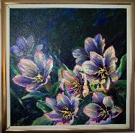 Flowers By An Unnamed Stream, Fisher Creek, Idaho 1992 44x44 Huge Original Painting by Joseph Kinnebrew - 1 Flowers By An Unnamed Stream, Fisher Creek, Idaho 1992 44x44 Huge Original Painting by Joseph Kinnebrew - 1