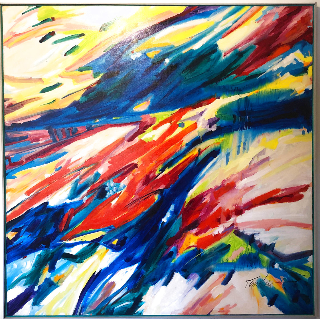 From Michaelangelo (#103) 65x65 Super Huge Original Painting by Joseph Kinnebrew From Michaelangelo (#103) 65x65 Super Huge Original Painting by Joseph Kinnebrew