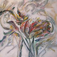 Untitled Abstract Flower 2015 24x24 Original Painting by Joseph Kinnebrew - 1 Untitled Abstract Flower 2015 24x24 Original Painting by Joseph Kinnebrew - 1