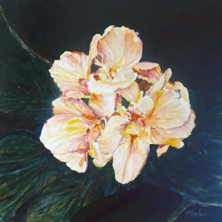 Untitled Bouquet 2015 24x24 Original Painting - Joseph Kinnebrew Untitled Bouquet 2015 24x24 Original Painting - Joseph Kinnebrew