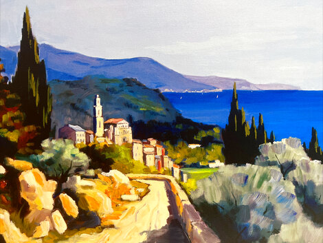 Mediterranean 2000 -  Embellished Giclee on Canvas Limited Edition Print -  Joanny
