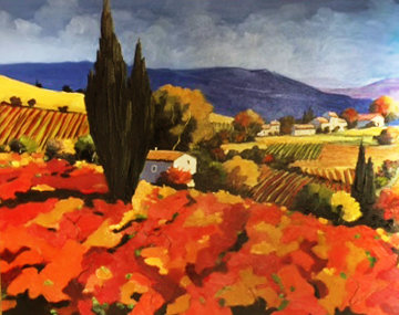 Grape Harvest 2005 42x31 Super Huge Original Painting - Joanny Grape Harvest 2005 42x31 Super Huge Original Painting - Joanny