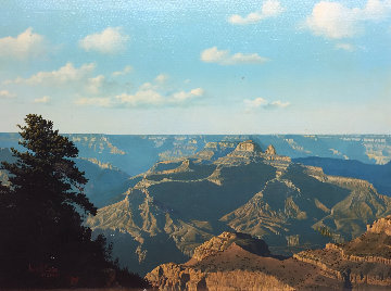 Untitled Grand Canyon Landscape 1980 20x26 Original Painting - John Cogan Untitled Grand Canyon Landscape 1980 20x26 Original Painting - John Cogan