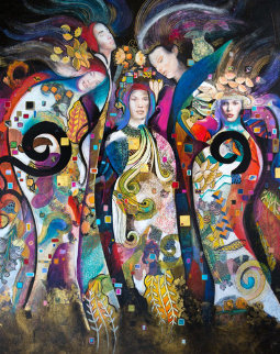 Night Dream 1987 63x53 Super Huge Original Painting - John Douglas Night Dream 1987 63x53 Super Huge Original Painting - John Douglas