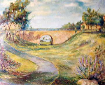 Newport Bluffs Area 1973 26x33 Original Painting - Ferd Johnson Newport Bluffs Area 1973 26x33 Original Painting - Ferd Johnson