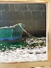 Bateau Vert 34x68 Huge Original Painting by Roger Hayden Johnson - 2