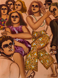 Group Scene Slacks 1979 Limited Edition Print - Lester Johnson Group Scene Slacks 1979 Limited Edition Print - Lester Johnson