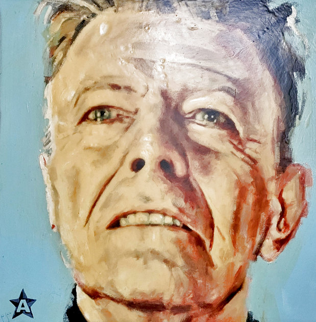 Blackstar II 2018 35x35 - David Bowie Original Painting by Jon Jones