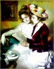 La Carta 1971 45x36 Huge - Madrid, Spain Original Painting by Jose Puyet - 0 La Carta 1971 45x36 Huge - Madrid, Spain Original Painting by Jose Puyet - 0