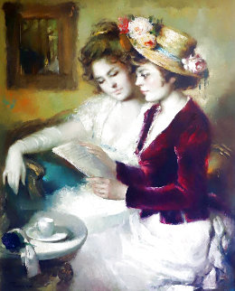 La Carta 1971 50x42 Original Painting - Jose Puyet La Carta 1971 50x42 Original Painting - Jose Puyet