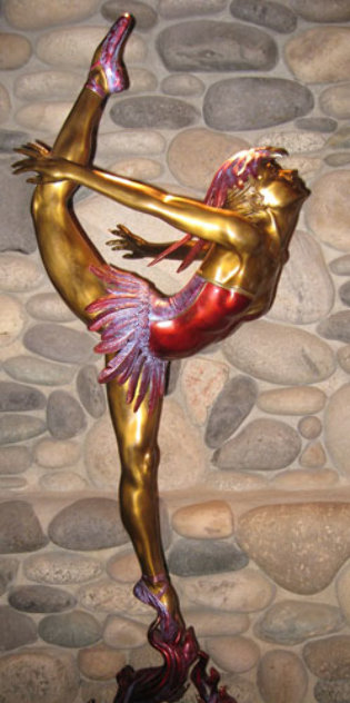 Firebird Bronze Sculpture 2003 Sculpture by Jerry Joslin
