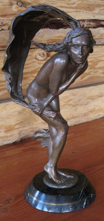 Vision in the Wind  Bronze Sculpture 1988 20 in Sculpture - Jerry Joslin