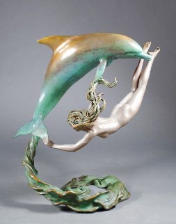 Tidal Rhythm Bronze Sculpture 1992 36 in Sculpture - Jerry Joslin