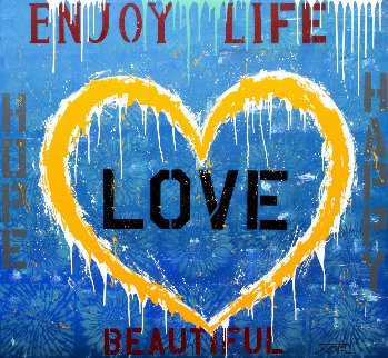 Enjoy Life 2018 55x60 Original Painting - Jozza Enjoy Life 2018 55x60 Original Painting - Jozza