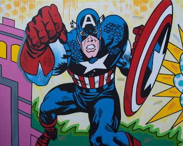 Capt. America 2018 48x60 Original Painting - Jozza Capt. America 2018 48x60 Original Painting - Jozza