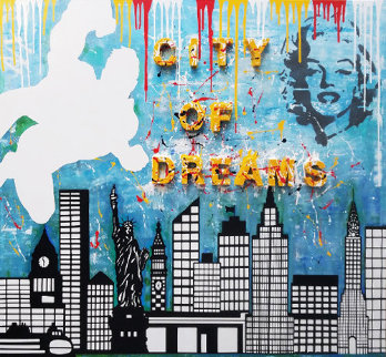 City of Dreams 2019 60x54 Huge New York Original Painting -  Jozza