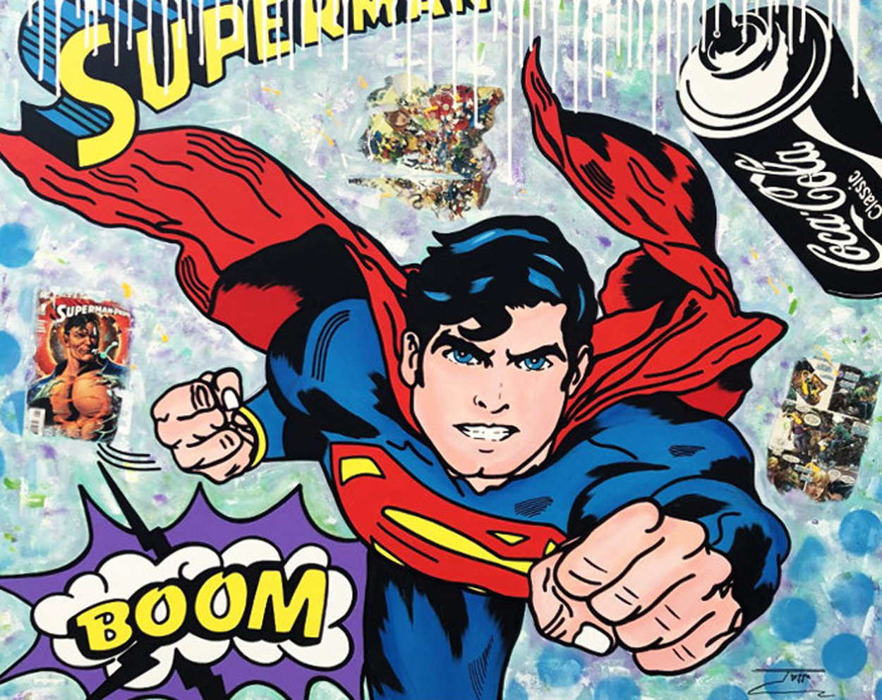 Super Comics #2 2019 48x60 Huge Original Painting by  Jozza