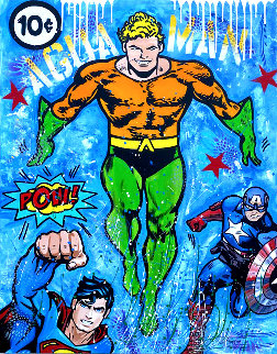 Aquaman 2020 48x40 Super Huge Original Painting - Jozza Aquaman 2020 48x40 Super Huge Original Painting - Jozza
