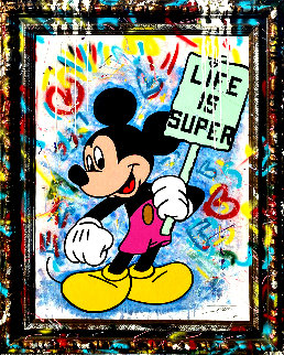 Life is Super 2020 59x47 Disney Huge Original Painting - Jozza Life is Super 2020 59x47 Disney Huge Original Painting - Jozza