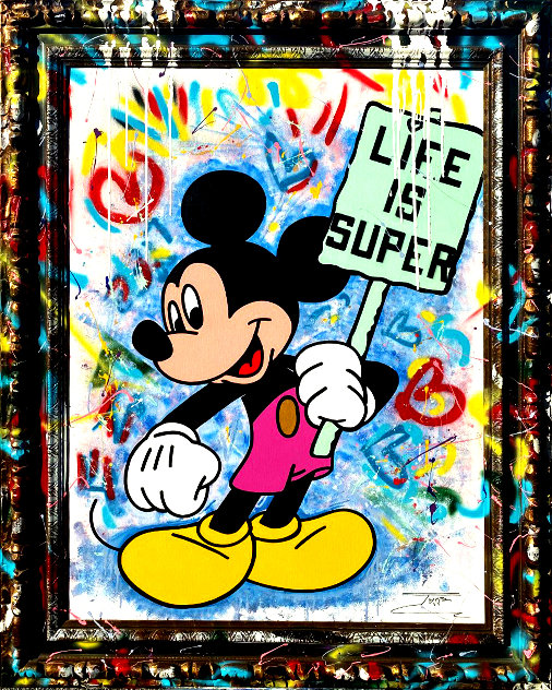 Life is Super 2020 59x47 Disney Huge Original Painting by  Jozza