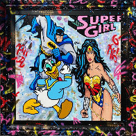 Super Girl 2020 55x55 Disney Huge Original Painting by  Jozza - 1