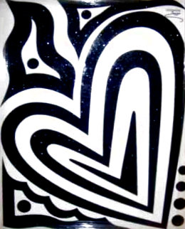 Heart (With Diamond Dust) 48x36 Original Painting - Jozza Heart (With Diamond Dust) 48x36 Original Painting - Jozza