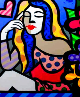 Thinking in Love 40x30 Huge Original Painting - Jozza Thinking in Love 40x30 Huge Original Painting - Jozza