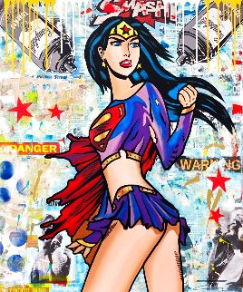Total Super Girl 2019 48x40 Huge Original Painting -  Jozza