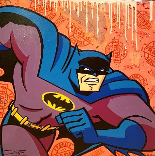 Batman E. Eggs Breakdown 2021 36x36 Original Painting - Jozza Batman E. Eggs Breakdown 2021 36x36 Original Painting - Jozza