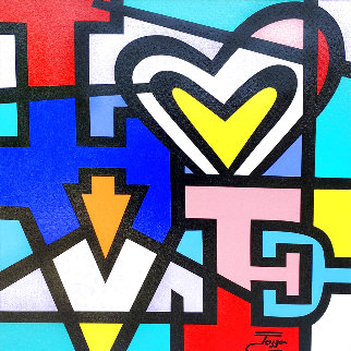 Love With Heart 25x25 Original Painting - Jozza Love With Heart 25x25 Original Painting - Jozza
