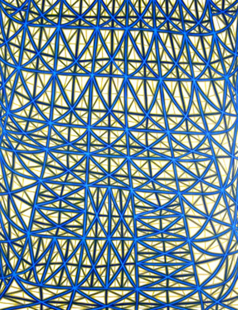 Sagging Grid Linocut 2006 Huge Limited Edition Print by James Siena