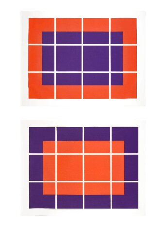 Untitled Geometric Abstract Diptych  (Schellmann 267-268) 1992 Limited Edition Print - Donald Judd