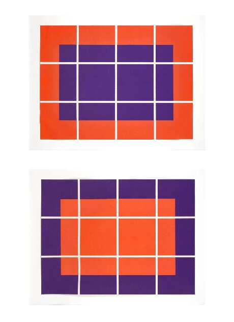 Untitled Geometric Abstract Diptych  (Schellmann 267-268) 1992 Limited Edition Print by Donald Judd