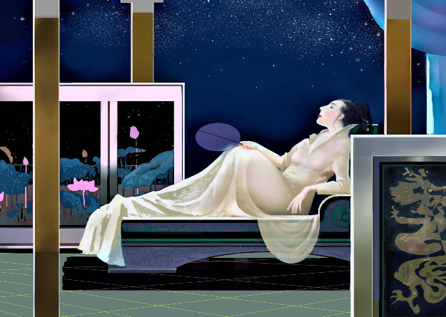 Starry Night 2012 Limited Edition Print by Ju Hong Chen Starry Night 2012 Limited Edition Print by Ju Hong Chen