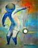Playground Triptych 24x72 - Huge - Mural Size Original Painting by Ju Hong Chen - 3